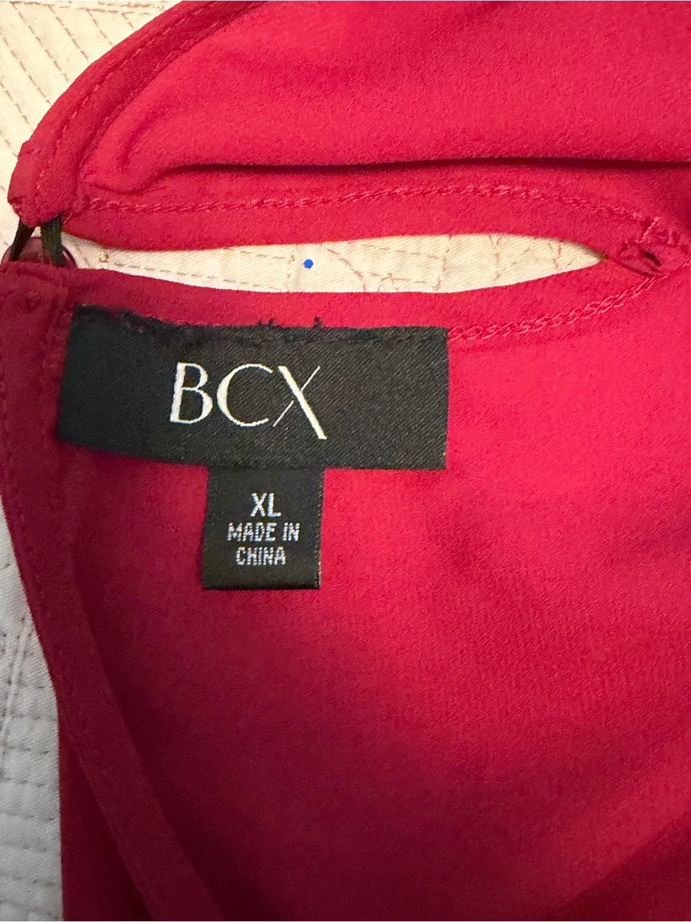 BCX Red Cold-Shoulder Ruffle Blouse - Picture 5 of 6